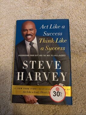 Steve Harvey "Act Like a Success, Think Like a Success" Hardcover - Blue